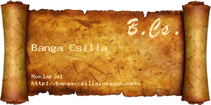 Banga Csilla névjegykártya